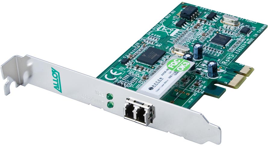 Alloy AN1000ELC PCI-E 1000Mb Multimode (LC) Fibre Network Adapter. 2Km Alloy AN1000ELC PCI-E 1000Mb Multimode (LC) Fibre Network Adapter. 2Km